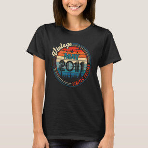 Vintage May 2011 11 Years Old Birthday T-Shirt