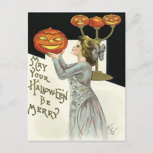 Vintage May Your Hallow-E'en Be Merry Postcard (Front)