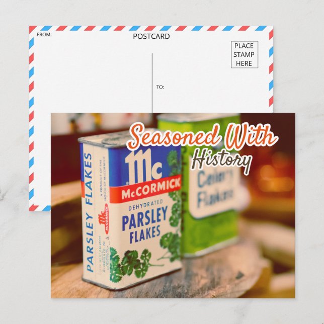 Vintage McCormick Spice Tins Postcard (Front/Back)