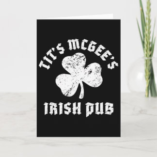 Vintage Mcgee's Irish Pub Retro St. Patrick's Day  Card