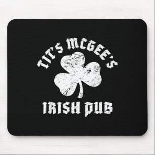 Vintage Mcgee's Irish Pub Retro St. Patrick's Day  Mouse Mat