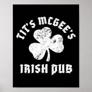 Vintage Mcgee's Irish Pub Retro St. Patrick's Day Poster