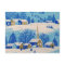 Vintage MCM Christmas Postcard Winter Snow scene