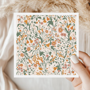 Vintage Meadow Party Florals Napkin