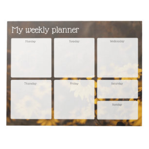 Vintage meadow Weekly Planner Notepad
