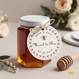 Vintage Meant to Bee Wedding Honey Jar Favour Self-inking Stamp