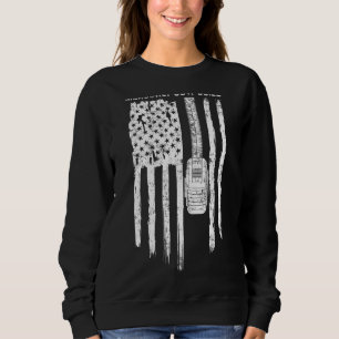 Vintage Measure Cut Build Us American Flag Carpent Sweatshirt