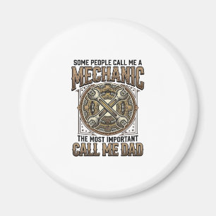 Vintage Mechanic Dad Gear Wrench Father Design_1 Magnet