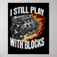 Vintage Mechanic Garage Car Engine I Still Play Wi