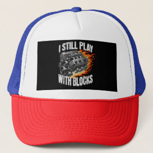Vintage Mechanic Garage Car Engine I Still Play Wi Trucker Hat