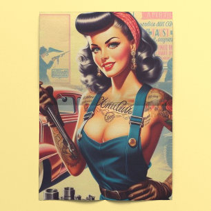 Vintage Mechanic Pin-up Tissue Paper