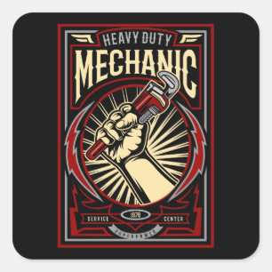 Vintage Mechanic     Square Sticker