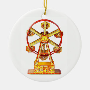 Vintage Mechanical Ferris Wheel Ceramic Tree Decoration