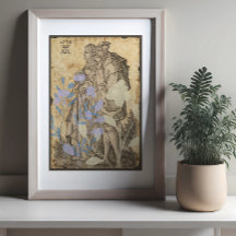 Vintage Mediaeval Couple Decoupage Poster