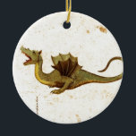 Vintage Mediaeval Dragon Design Ceramic Tree Decoration<br><div class="desc">Vintage Mediaeval Dragon Design</div>
