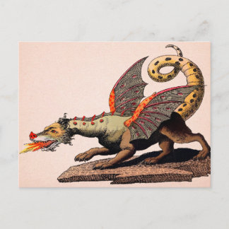 Vintage Mediaeval Dragon Postcard