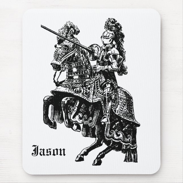 Vintage Mediaeval Knight Mouse Pad (Front)
