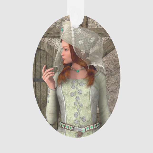 Vintage Mediaeval Princess Renaissance Art Ornament (Front)