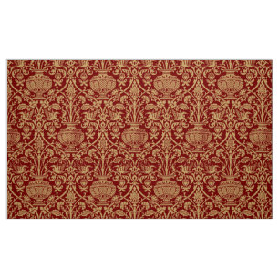 Vintage Mediaeval Renaissance Style Urns Pattern Fabric