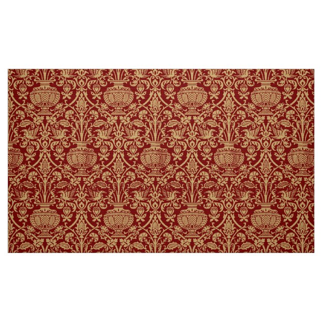 Vintage Mediaeval Renaissance Style Urns Pattern Fabric (Fat Quarter)