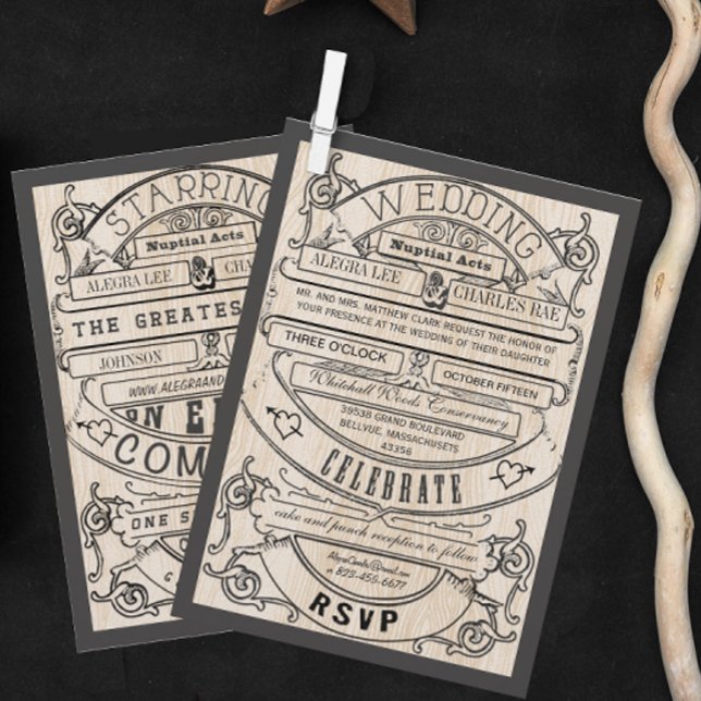 Vintage Mediaeval Renaissance Typography Wedding  Invitation (Creator Uploaded)