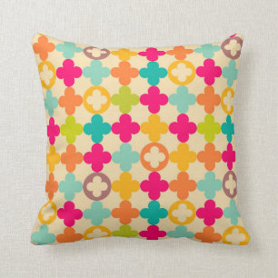 Vintage mediaeval rosette pattern cushion