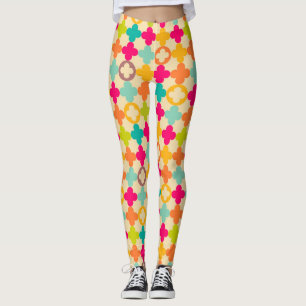 Vintage mediaeval rosette pattern leggings