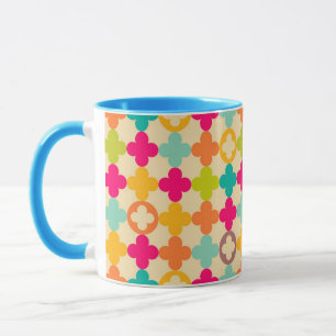 Vintage mediaeval rosette pattern mug
