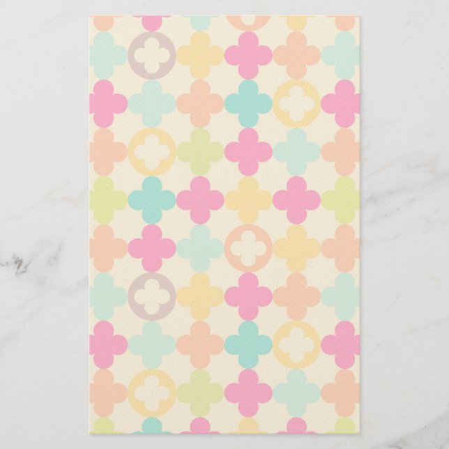 Vintage mediaeval rosette pattern stationery (Front)