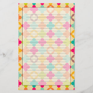 Vintage mediaeval rosette pattern stationery