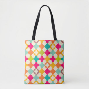 Vintage mediaeval rosette pattern tote bag