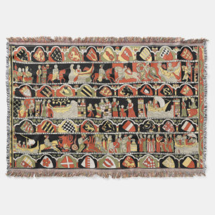 Vintage Mediaeval Saxony Throw Blanket