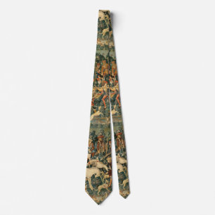 Vintage Mediaeval Unicorn Defends Himself Art Tie