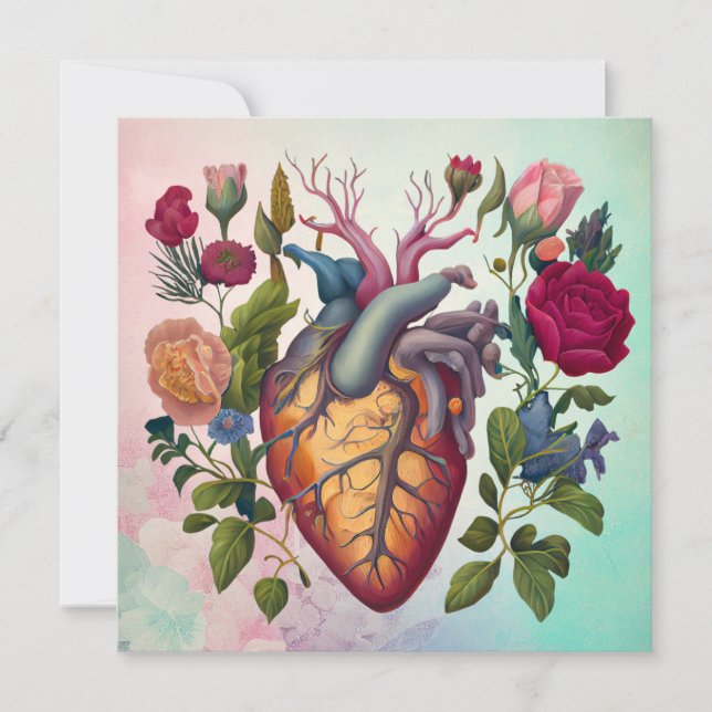 Vintage medical anatomy heart flower doctor (Front)