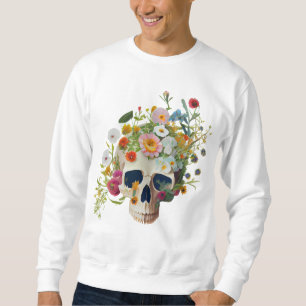 Vintage medical anatomy skull flower doctor sweatshirt