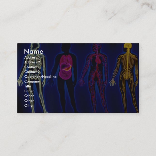 Vintage Medical, human systems Business Card (Front)