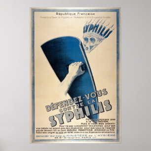 Vintage Medical Syphilis Disease Poster