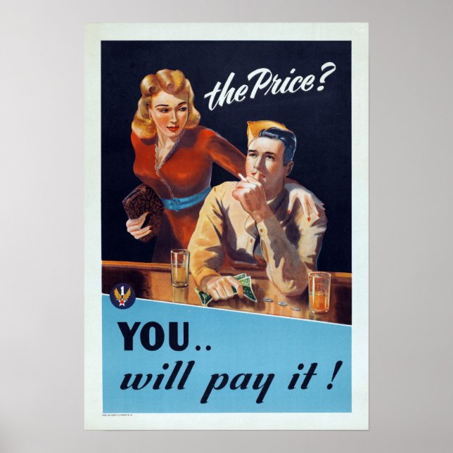 Vintage Medical Syphilis Disease Poster (Front)