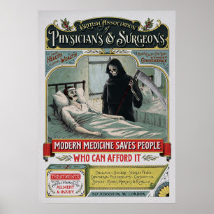 Vintage Medicine Advertisement Art Poster