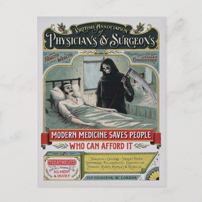 Vintage Medicine Advertisement Postcard (Front)