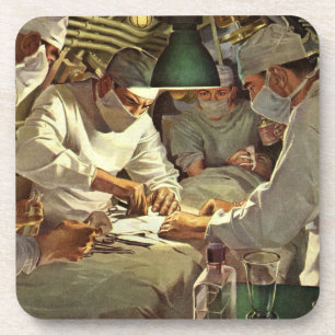 Vintage Medicine, Doctors Performing Surgery in ER Coaster