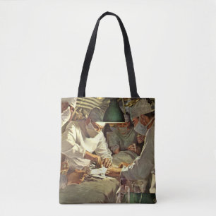 Vintage Medicine, Doctors Performing Surgery in ER Tote Bag