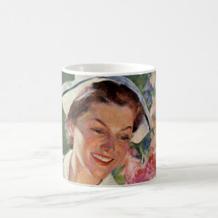 Vintage Medicine, Happy Nurse in Uniform Coffee Mug