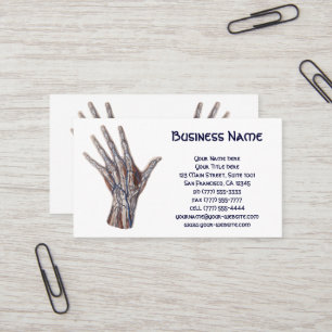 Vintage Medicine, Human Anatomy Hand Fingers Business Card
