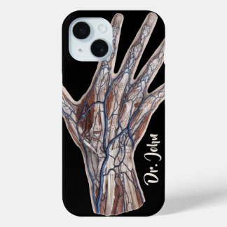 Vintage Medicine, Human Anatomy Hand Fingers iPhone 15 Case