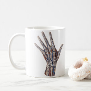 Vintage Medicine, Human Anatomy Hand Fingers Coffee Mug