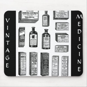 VINTAGE, MEDICINE MOUSE MAT