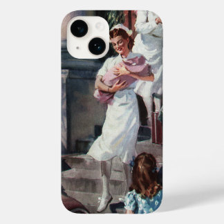 Vintage Medicine, Nurse with Newborn Baby Infant Case-Mate iPhone 14 Case