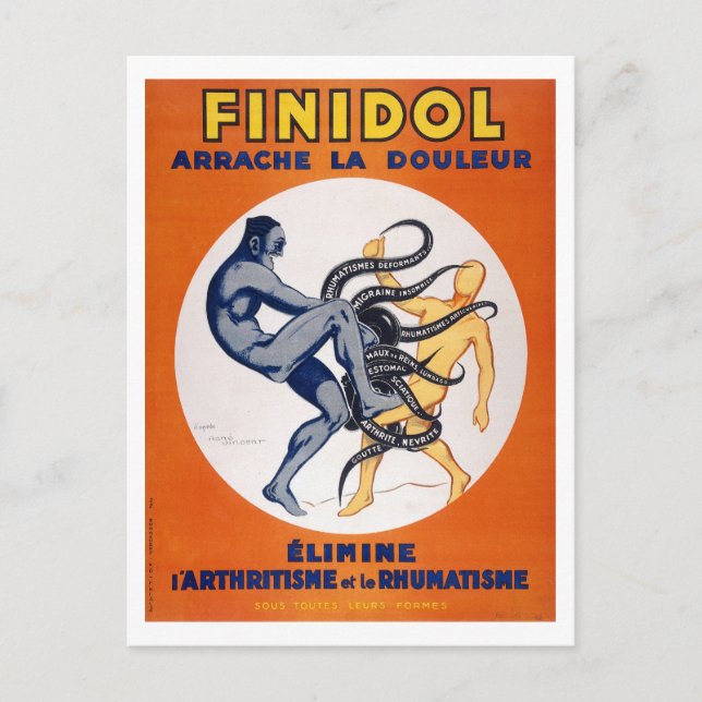 Vintage Medicine Pain Killers Advertisement Postcard (Front)