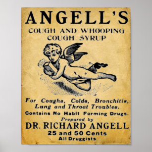 Vintage Medicine Print - Angells Cough Syrup